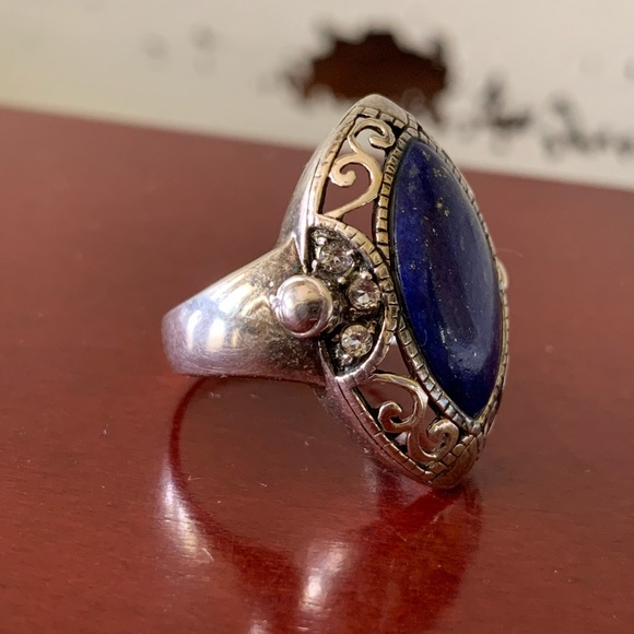 Sterling Silver Lapis Ring size 8 - Picture 2 of 4